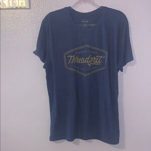 Threadgrit Genuine Goods Men's L Blue Short Sleeve T-Shirt